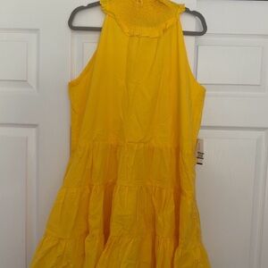 Alexia Admor Sunny Yellow Smocked Dress